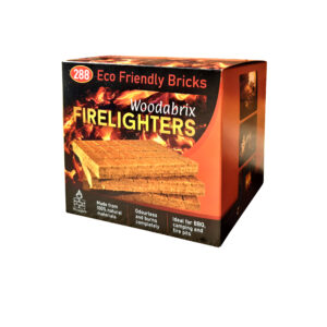 Woodabrix Natural Firelighters, Sustainable fire starters, Eco Fire starting blocks