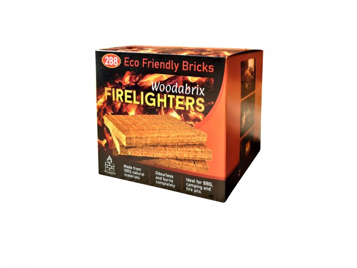 Woodabrix Natural Firelighters, Sustainable fire starters, Eco Fire starting blocks